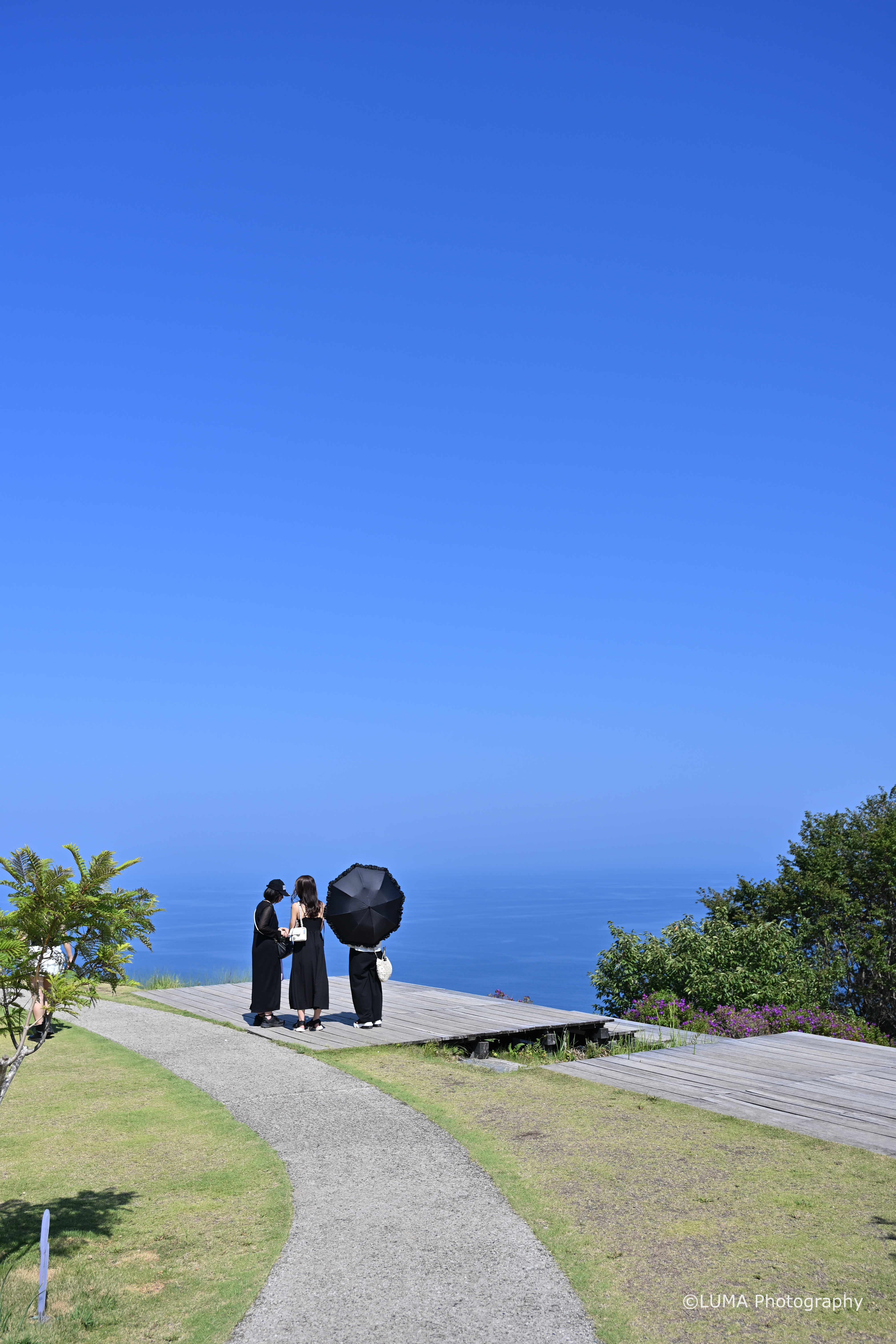 海を見つめる人